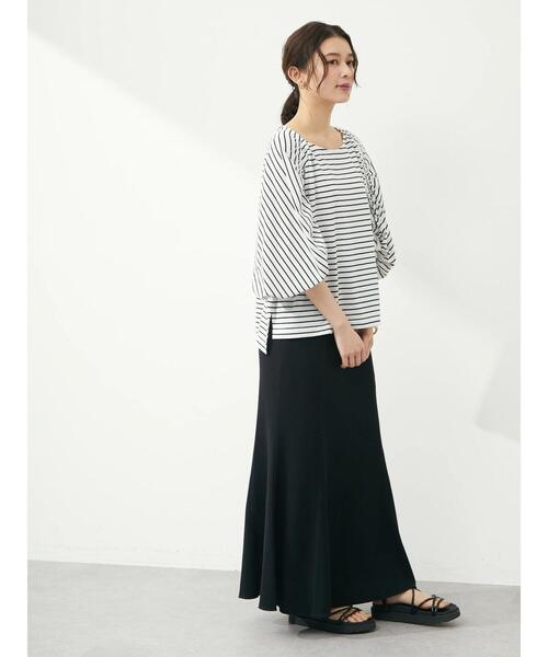 RAY CASSIN FAVORI（レイカズンフェバリ）の「・RAY CASSINボーダードロストプルオーバー（Tシャツ/カットソー・レディース・ネイビー/ブラック/オフホワイト/ピンク・FREE）」の10枚目の写真