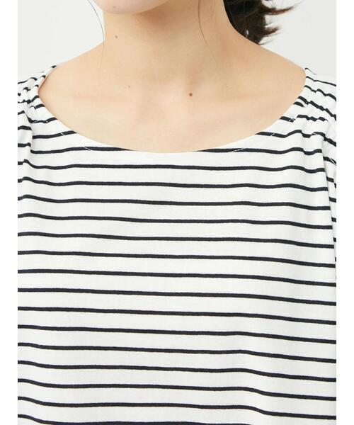 RAY CASSIN FAVORI（レイカズンフェバリ）の「・RAY CASSINボーダードロストプルオーバー（Tシャツ/カットソー・レディース・ネイビー/ブラック/オフホワイト/ピンク・FREE）」の15枚目の写真