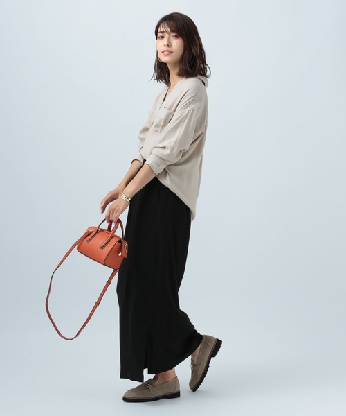 BAYFLOW(ベイフロー)の「ベーシックスキッパーシャツ(シャツ/ブラウス・レディース・ベージュ/レッド/アイボリー/チャコール・FREE)」の14枚目の写真