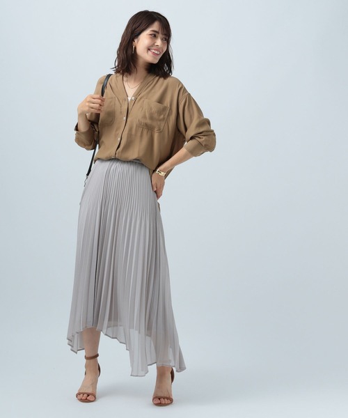 BAYFLOW(ベイフロー)の「ベーシックスキッパーシャツ(シャツ/ブラウス・レディース・ベージュ/レッド/アイボリー/チャコール・FREE)」の18枚目の写真