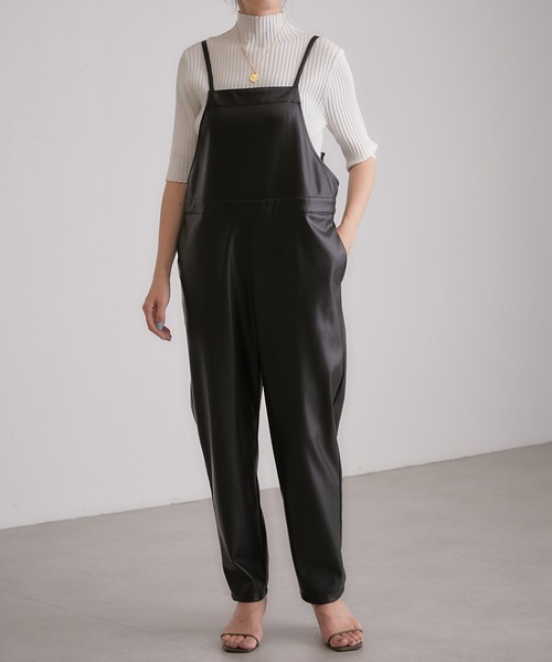 COLLAGE GALLARDAGALANTE（コラージュガリャルダガランテ）の「【OT】色違いで欲しい/ボトムを選ばない/ジャケットのインナーに/万能/リブ半袖プルオーバー/手洗い可（ニット/セーター・レディース・ホワイト/ブラック/グリーン/ピンク・FREE）」の11枚目の写真