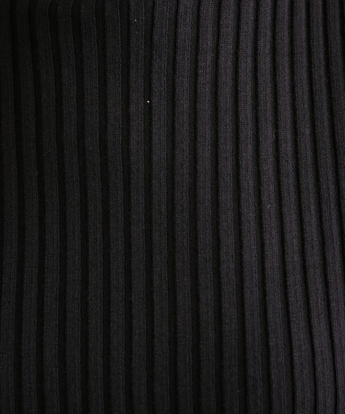 COLLAGE GALLARDAGALANTE（コラージュガリャルダガランテ）の「【OT】色違いで欲しい/ボトムを選ばない/ジャケットのインナーに/万能/リブ半袖プルオーバー/手洗い可（ニット/セーター・レディース・ホワイト/ブラック/グリーン/ピンク・FREE）」の10枚目の写真