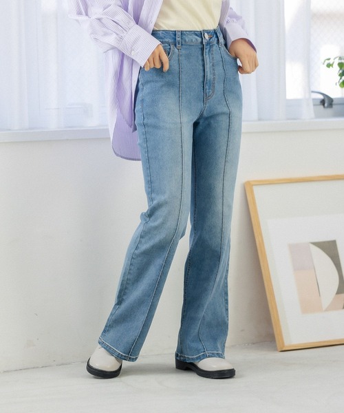 repipi armario（レピピ アルマリオ）の「ストレッチフレアデニム（デニムパンツ・キッズ・ネイビー/ブルー/ブラック・SMALL/MEDIUM/LARGE）」の3枚目の写真