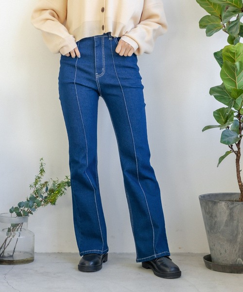 repipi armario（レピピ アルマリオ）の「ストレッチフレアデニム（デニムパンツ・キッズ・ネイビー/ブルー/ブラック・SMALL/MEDIUM/LARGE）」の17枚目の写真