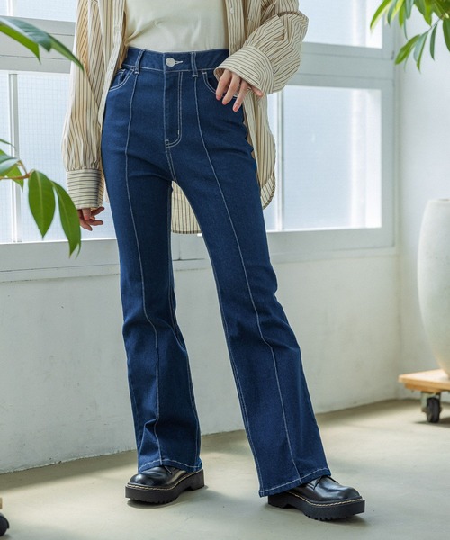 repipi armario（レピピ アルマリオ）の「ストレッチフレアデニム（デニムパンツ・キッズ・ネイビー/ブルー/ブラック・SMALL/MEDIUM/LARGE）」の13枚目の写真