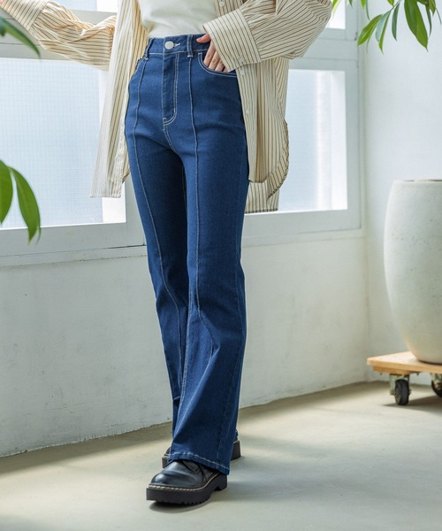 repipi armario（レピピ アルマリオ）の「ストレッチフレアデニム（デニムパンツ・キッズ・ネイビー/ブルー/ブラック・SMALL/MEDIUM/LARGE）」の12枚目の写真