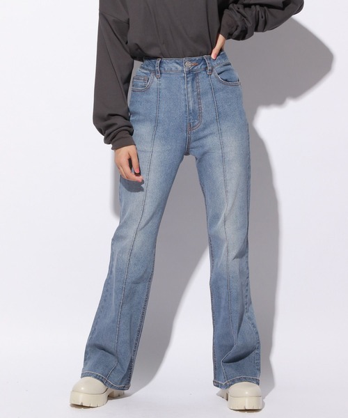 repipi armario（レピピ アルマリオ）の「ストレッチフレアデニム（デニムパンツ・キッズ・ネイビー/ブルー/ブラック・SMALL/MEDIUM/LARGE）」の5枚目の写真