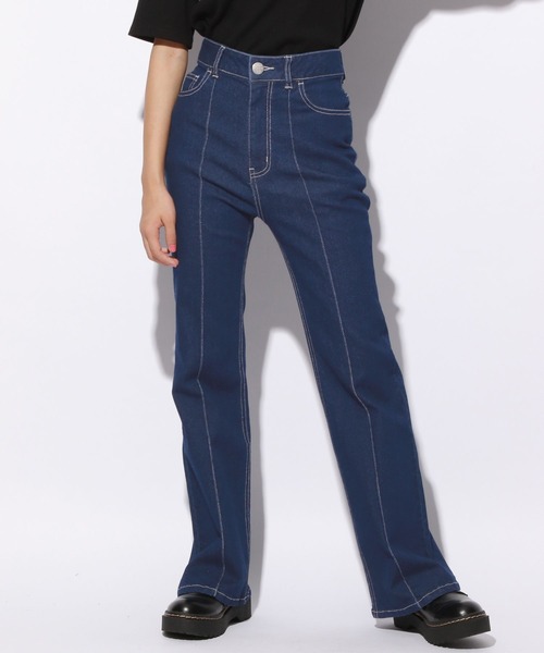 repipi armario（レピピ アルマリオ）の「ストレッチフレアデニム（デニムパンツ・キッズ・ネイビー/ブルー/ブラック・SMALL/MEDIUM/LARGE）」の4枚目の写真