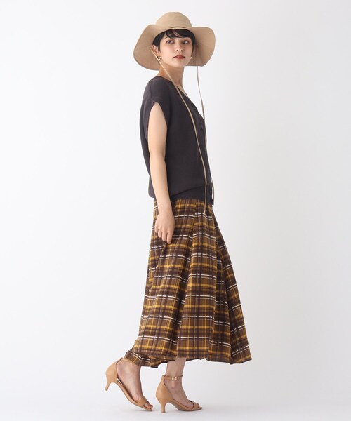 OPAQUE.CLIP（オペークドットクリップ）の「◆コットンニットジレ【WEB限定カラー】（ベスト・レディース・チャコールグレー/パープル系/カーキ系4/アイボリー・38）」の14枚目の写真