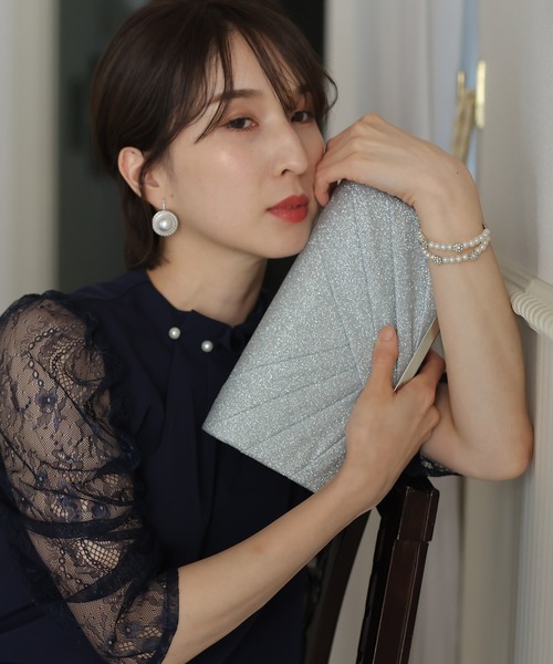 PourVous（プールヴー）の「カシュクールラメバッグ 結婚式 同窓会 オケージョン 二次会（クラッチバッグ・レディース・ブラック/シルバー/ゴールド・FREE）」の13枚目の写真