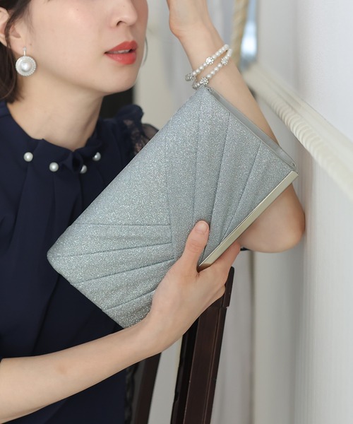 PourVous（プールヴー）の「カシュクールラメバッグ 結婚式 同窓会 オケージョン 二次会（クラッチバッグ・レディース・ブラック/シルバー/ゴールド・FREE）」の7枚目の写真