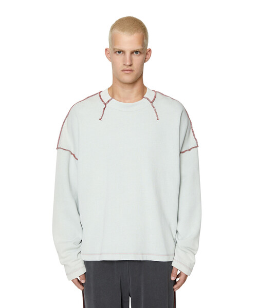 DIESEL（ディーゼル）の「メンズ スウェット ガーメントダイ（スウェット・メンズ・ライトグレー/グレー・SMALL/MEDIUM/LARGE/X-LARGE/XX-LARGE/X-SMALL/XXX-LARGE）」の17枚目の写真