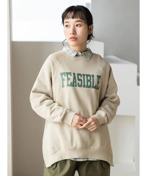 CRAFT STANDARD BOUTIQUE（クラフトスタンダードブティック）の「サイドスリットプリント裏毛プルオーバー　＊（スウェット・レディース・チャコールグレー/ピンク系その他2/ベージュ・FREE）」の6枚目の写真