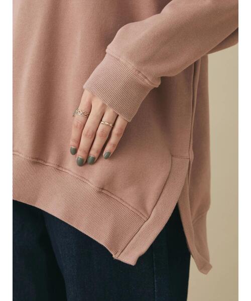 CRAFT STANDARD BOUTIQUE（クラフトスタンダードブティック）の「サイドスリットプリント裏毛プルオーバー　＊（スウェット・レディース・チャコールグレー/ピンク系その他2/ベージュ・FREE）」の13枚目の写真