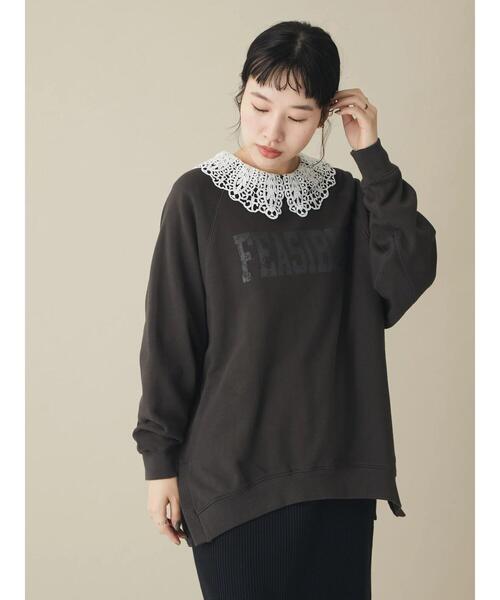 CRAFT STANDARD BOUTIQUE（クラフトスタンダードブティック）の「サイドスリットプリント裏毛プルオーバー　＊（スウェット・レディース・チャコールグレー/ピンク系その他2/ベージュ・FREE）」の14枚目の写真