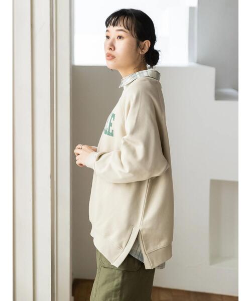 CRAFT STANDARD BOUTIQUE（クラフトスタンダードブティック）の「サイドスリットプリント裏毛プルオーバー　＊（スウェット・レディース・チャコールグレー/ピンク系その他2/ベージュ・FREE）」の19枚目の写真