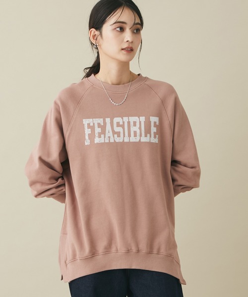 CRAFT STANDARD BOUTIQUE（クラフトスタンダードブティック）の「サイドスリットプリント裏毛プルオーバー　＊（スウェット・レディース・チャコールグレー/ピンク系その他2/ベージュ・FREE）」の3枚目の写真