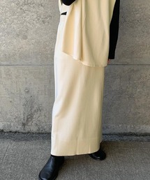 裾リブニットタイトスカート