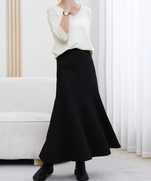 セール】マーメイドスカート 後ろファスナーチューリップスカート