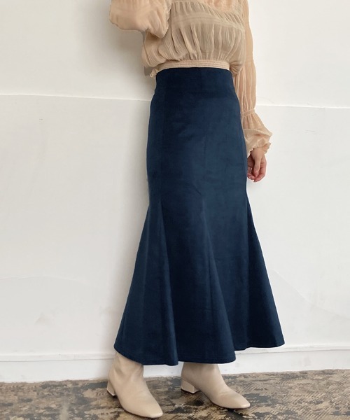 Doux Belle(ドゥーベル)の「マーメイドスカート 後ろファスナーチューリップスカート(スカート・レディース・モカ/ブラック/ネイビー/ベージュ/グレー・MEDIUM)」の13枚目の写真