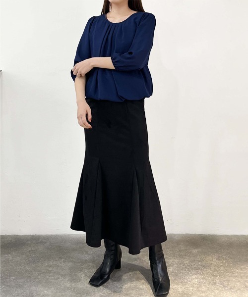 セール】マーメイドスカート 後ろファスナーチューリップスカート