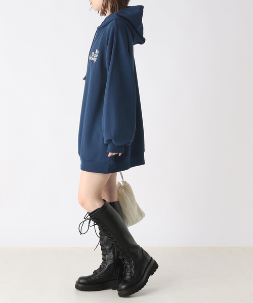 Heather（ヘザー）の「LOGOBIGパーカー　166438（パーカー・レディース・ネイビー/オフホワイト/スミクロ・FREE）」の11枚目の写真