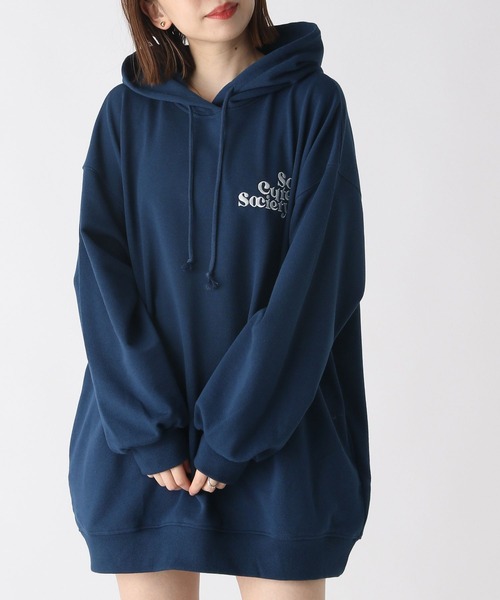 Heather（ヘザー）の「LOGOBIGパーカー　166438（パーカー・レディース・ネイビー/オフホワイト/スミクロ・FREE）」の13枚目の写真