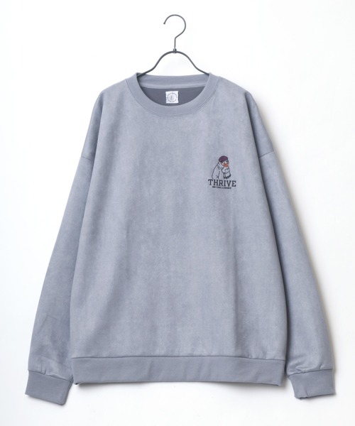 セール】フェイクスウェード Uncle Beard オーバーサイズ ワンポイント