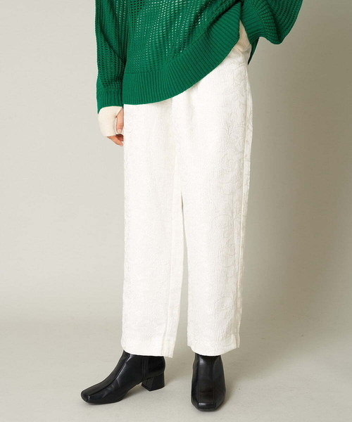 A de a.v.v（アードアー・ヴェ・ヴェ）の「［SET UP対応］ジャガード柄パンツ（その他パンツ・レディース・ブラック/アイボリー・SMALL/MEDIUM）」の10枚目の写真