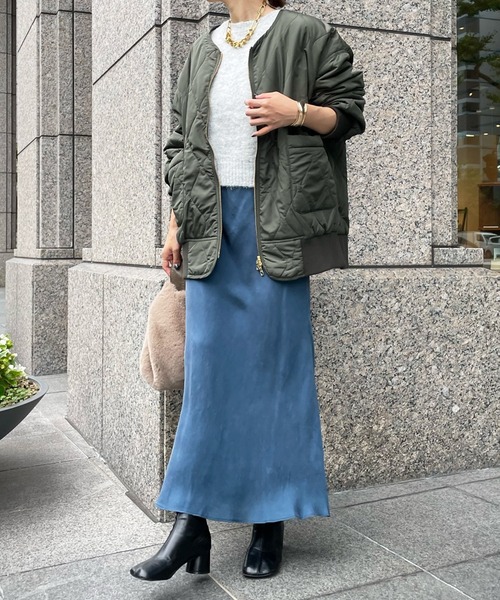 DouDou（ドゥドゥ）の「【新色追加】キュプラスカート（スカート・レディース・ブラック/ベージュ/ブルー/グレー/ピンク/スカイブルー・FREE）」の7枚目の写真