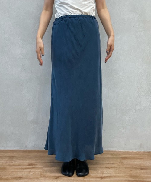 DouDou（ドゥドゥ）の「【新色追加】キュプラスカート（スカート・レディース・ブラック/ベージュ/ブルー/グレー/ピンク/スカイブルー・FREE）」の19枚目の写真