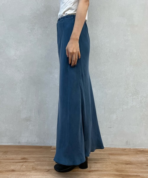 DouDou（ドゥドゥ）の「【新色追加】キュプラスカート（スカート・レディース・ブラック/ベージュ/ブルー/グレー/ピンク/スカイブルー・FREE）」の14枚目の写真