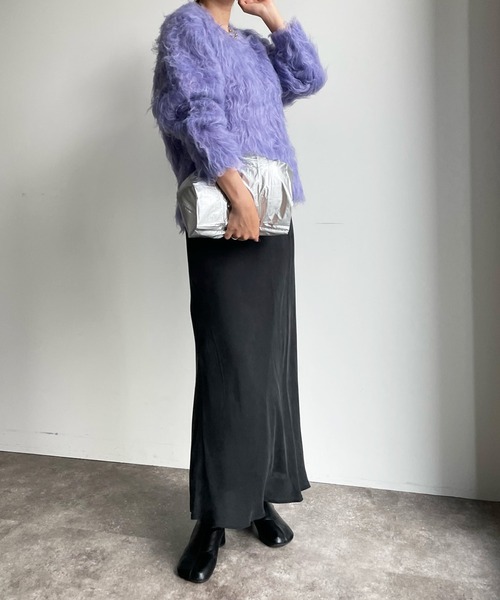 DouDou（ドゥドゥ）の「【新色追加】キュプラスカート（スカート・レディース・ブラック/ベージュ/ブルー/グレー/ピンク/スカイブルー・FREE）」の18枚目の写真