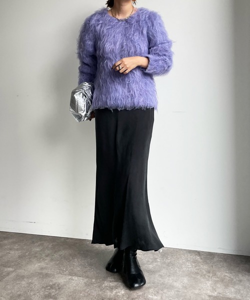 DouDou（ドゥドゥ）の「【新色追加】キュプラスカート（スカート・レディース・ブラック/ベージュ/ブルー/グレー/ピンク/スカイブルー・FREE）」の13枚目の写真