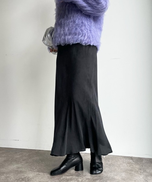 DouDou（ドゥドゥ）の「【新色追加】キュプラスカート（スカート・レディース・ブラック/ベージュ/ブルー/グレー/ピンク/スカイブルー・FREE）」の9枚目の写真