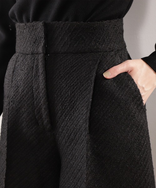 N.（N. Natural Beauty Basic）（エヌエヌナチュラルビューティーベーシック）の「【横田ひかるさん着用】◆ツイードタックショートパンツ（その他パンツ・レディース・オフホワイト/ブラック・MEDIUM）」の9枚目の写真