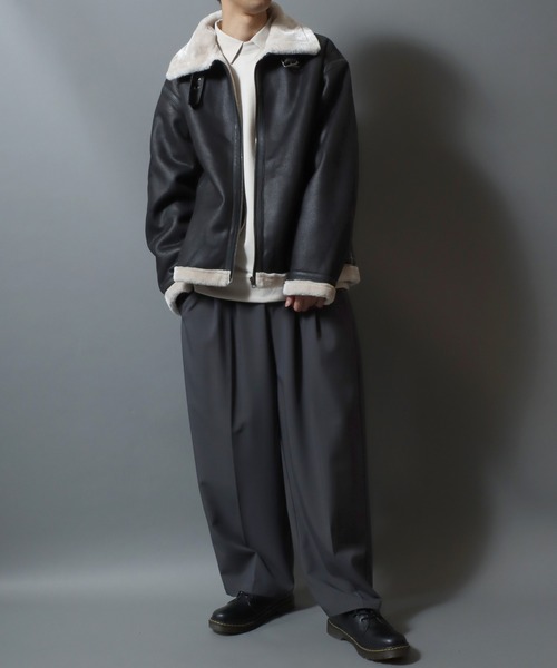 SUIVI. HOMME フライトジャケット ムートンコート B-3 F ボア SUIVI. HOMME フライトジャケット ムートンコート B-3 F ボア - メルカリ