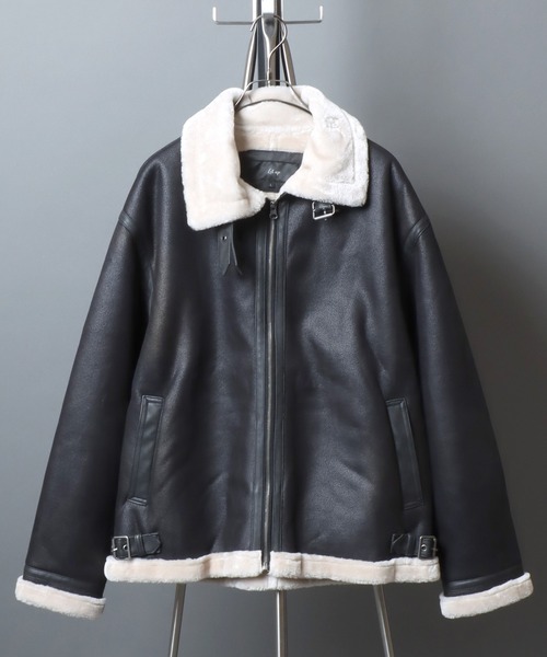 セール】Synthetic Mouton B-3 Bomber Jacket/別注 フェイクムートン B