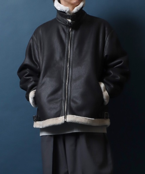セール】Synthetic Mouton B-3 Bomber Jacket/別注 フェイク