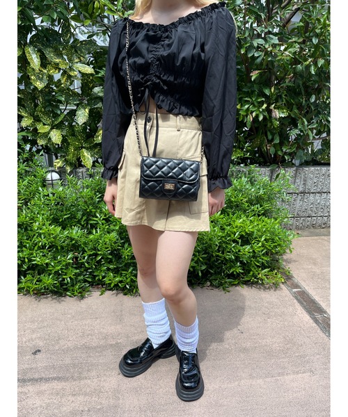 PHILLY(フィリー)の「キルティングチェーンショルダーバッグ(ショルダーバッグ・レディース・ホワイト/ブラック・FREE)」の22枚目の写真