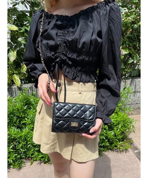 PHILLY(フィリー)の「キルティングチェーンショルダーバッグ(ショルダーバッグ・レディース・ホワイト/ブラック・FREE)」の10枚目の写真