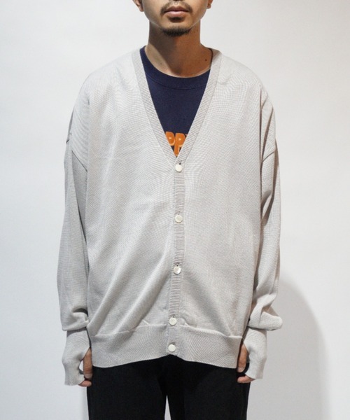 superNova.(スーパーノヴァ)の「Knit cardigan(カーディガン/ボレロ・メンズ・ブラック/レッド系その他/グレー系その他・M/S)」の1枚目の写真