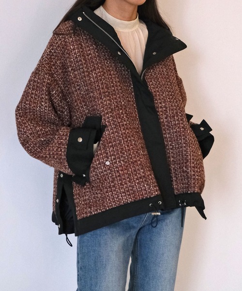 ツイードミリタリーブルゾン