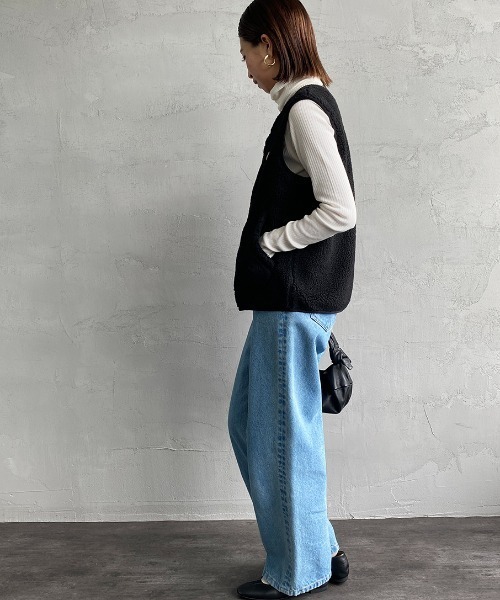 ユリウス　ノーカラーベスト 美品　L セール】[Vincent et Mireille/ヴァンソン エ ミレイユ] ノーカラー