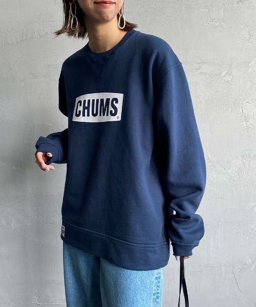CHUMS（チャムス）の「[CHUMS/チャムス] ロゴプリント クルー