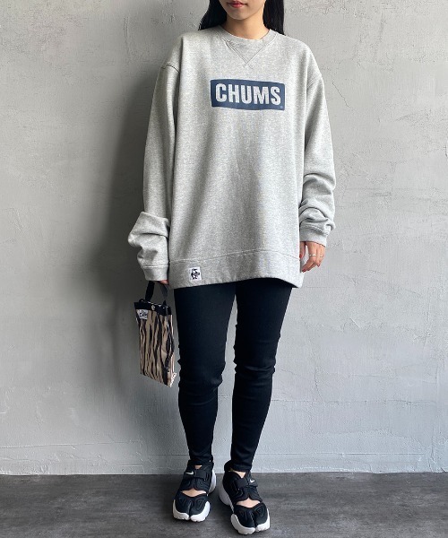 CHUMS（チャムス）の「[CHUMS/チャムス] ロゴプリント クルーネックスウェット（スウェット・レディース・ネイビー/ナチュラル/グレー・XL/L/M）」の9枚目の写真