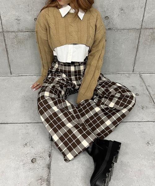 ROGER AND RAW（ロジャーアンドロウ）の「シャツレイヤードクロップド