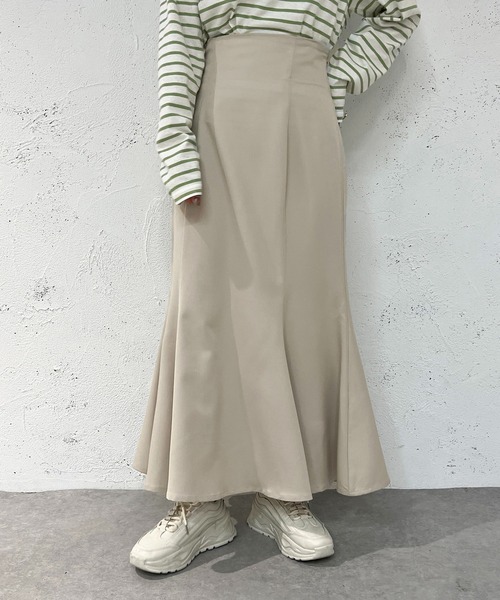 apres jour mignon(アプレジュールミニョン)の「スリット入りマーメイドスカート【ZOZOTOWN限定アイテム】(スカート・レディース・ブラウン系その他/ダークブラウン/ブラック/アイボリー・MEDIUM/X-LARGE/SMALL)」の14枚目の写真