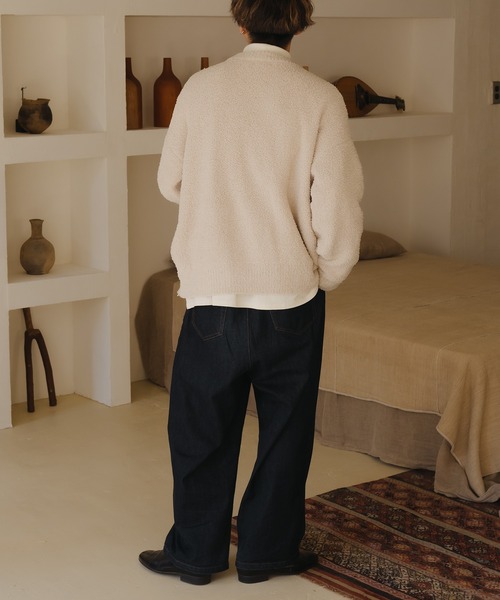 epnok（エプノック）の「スムースジャガードルーズニット（ニット/セーター・メンズ・レッド/アイボリー/モカ・LARGE/MEDIUM/SMALL）」の12枚目の写真