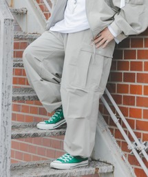 無地 ワイド カーゴパンツ(ユニセックス)CARGO PANTS